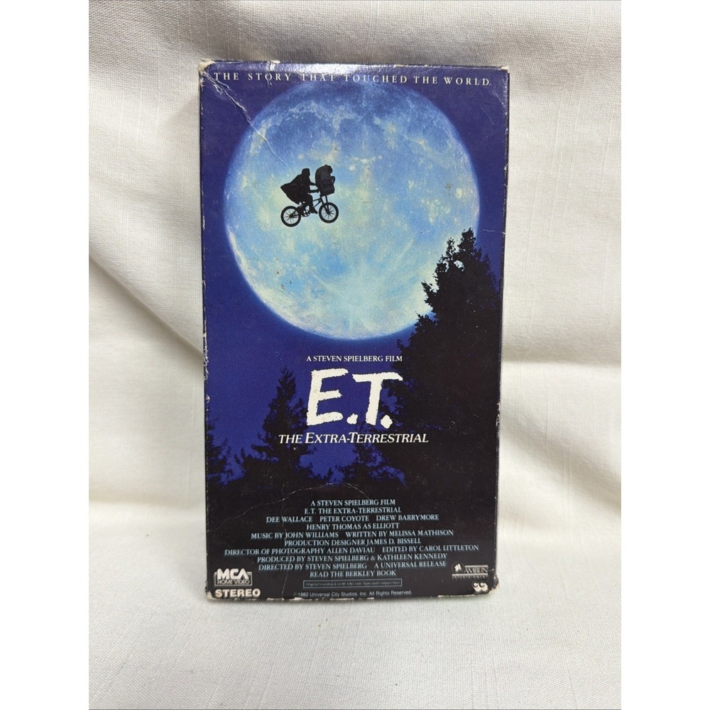E.T. The Extra-Terrestrial VHS 1982 Black Green Cassette
